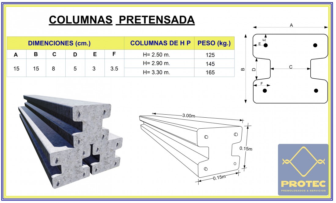imagen de producto: Columnas pretensadas