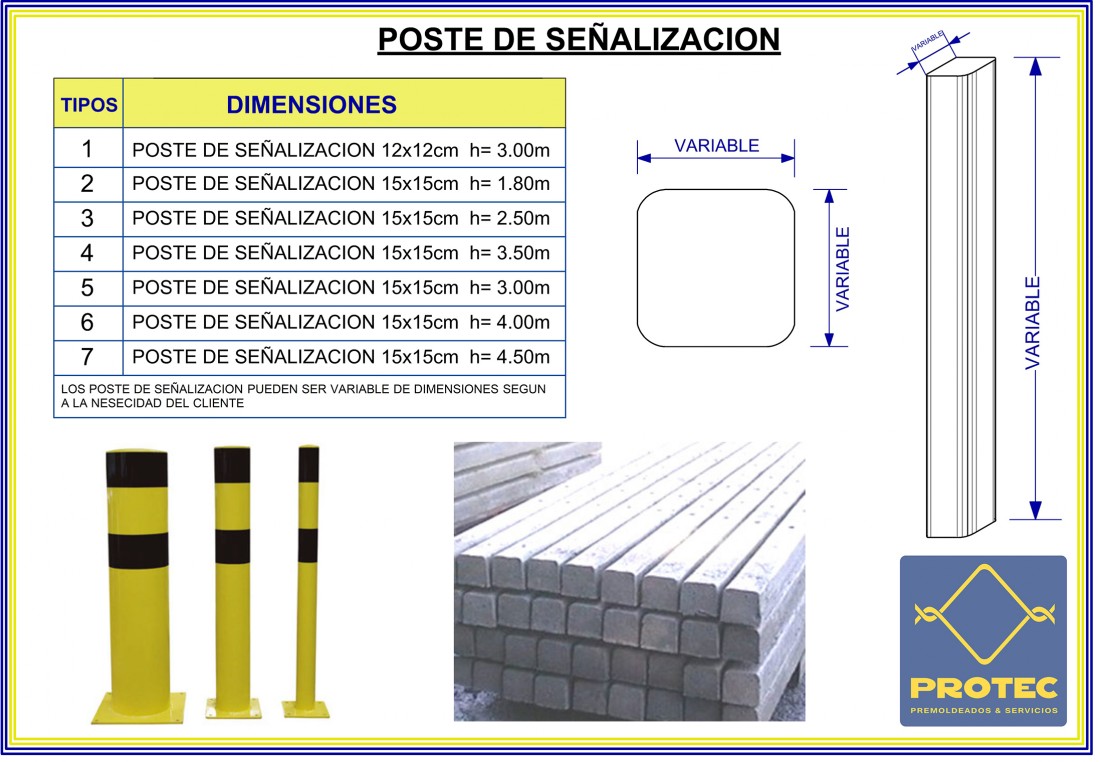 imagen de producto: POSTES DE SEÑALIZACION