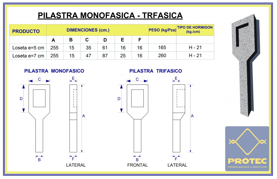 imagen de producto: PILASTRAS M/T