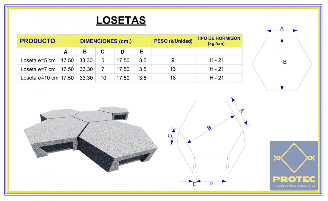 imagen de producto: Loseta Hexagonal